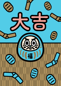 Daruma Daikichi / Powder Blue x Gold