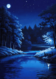 Bright Moon and Dawn 5541A4