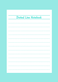 Dotted Color Line Notebook/BLUE GREEN