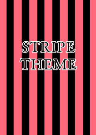 STRIPE THEME-BLACK&NEON RED