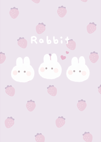 Cute rabbit and strawberry6.