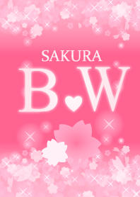 B&W-Attract luck-Pink Cherry Blossoms