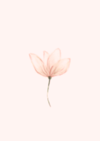 おとな かわいい 水彩 Flower 3/Coral pink