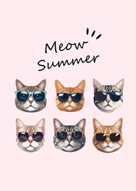 Sunglasses Meow(peach powder)
