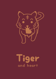 Tiger & heart Burgundy