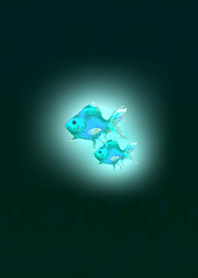 Mini goldfish in dark night 2