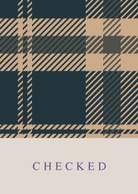 CHECKED-NAVY BROWN 65