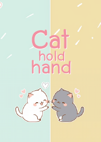 cat holds hand 2
