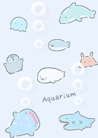 Sky Blue, Cute and Relaxing Aquarium