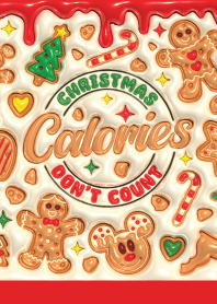 Red Merry Christmas calories 3D