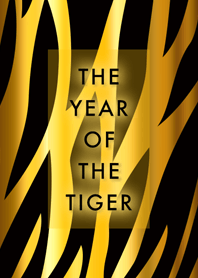 Tiger year tiger pattern (black & gold)