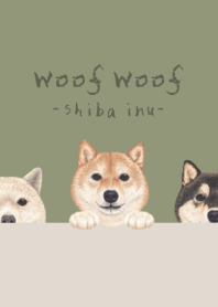 Woof Woof - Shiba inu - OLIVE