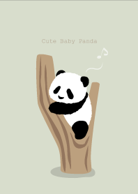 Cute Baby Panda - Dusty Green 3