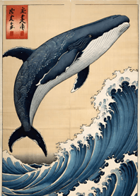 Ukiyo-e - Whale D79880