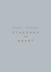 simple standard & heart  #blue greige