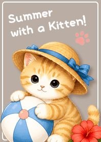 brown Summer with a Kitten!