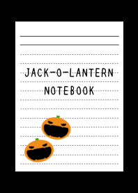 JACK-O-LANTERN NOTEBOOK-BLACKj