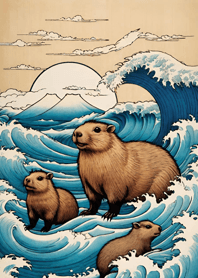 Ukiyo-e - Capybara 8270c8