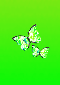 Glass Butterfly Green