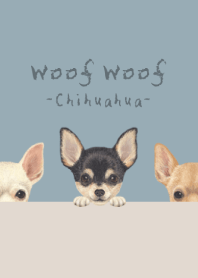 Woof Woof - Chihuahua - DUSTY BLUE
