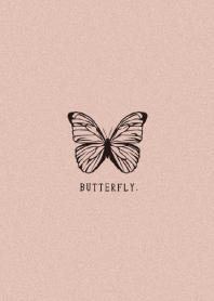 Simple Butterfly - ナチュラル ピンク -