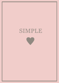 SIMPLE HEART =pinkbeige gray=