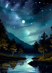 Beautiful starry night view#1320