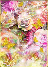 Rainbow Rose and butterfly