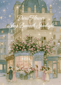 Paris Flower Shop Beneath Starlight
