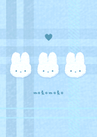 Rabbit Patch x Plaid  - Blue 03