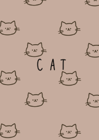 猫まみれ。ベージュ。