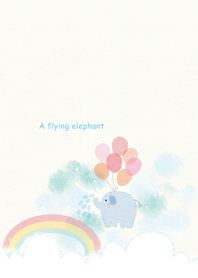 A flying elephant