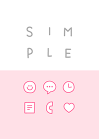 SIMPLE / white-pink