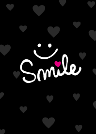 Black Background Heart Smile27 Line Theme Line Store