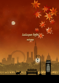 月夜空と街灯(もみじ)改訂版