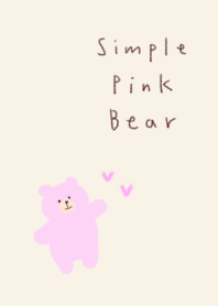 simple pink bear Theme