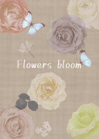 Flowers bloom beige08_2