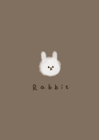 Fluffy rabbit. Greige.