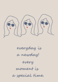 everyday is a newday(navyblue beige)