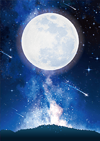 幸運を呼び込む✨満月と天の川