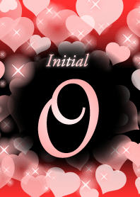 O-Initial-heart-Red&black