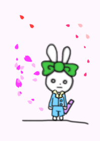 ribbon rabbit (green) spring