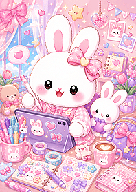 Sweet Cotton Candy Bunny.