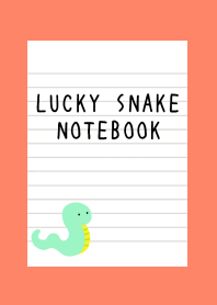 LUCKY SNAKE NOTEBOOK/APRICOT COLOR