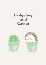 ハリネズミとサボテン -グリーン-