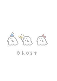 可愛的鬼 (像素画) /white gray