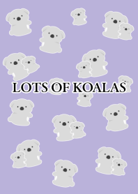 LOTS OF KOALAS-DUSTY PURPLE