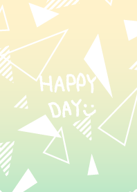 Gradation triangle Green yellow3 Japan