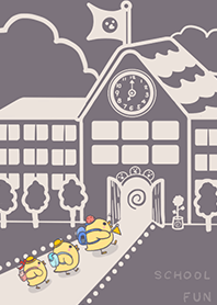 Yellow Duck School fun-Grey Magenta(Be1)