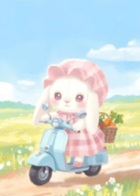 Cute Rabbit Delivering Carrots